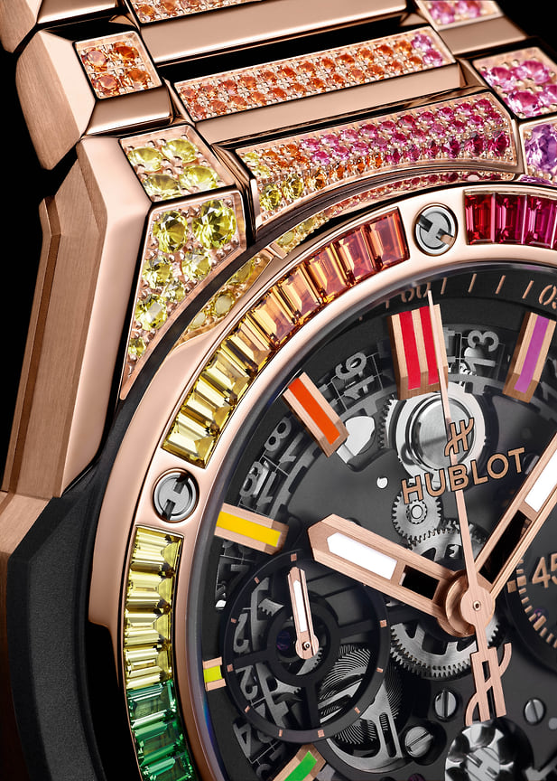 Часы Hublot Big Bang Unico Integrated King Gold Rainbow