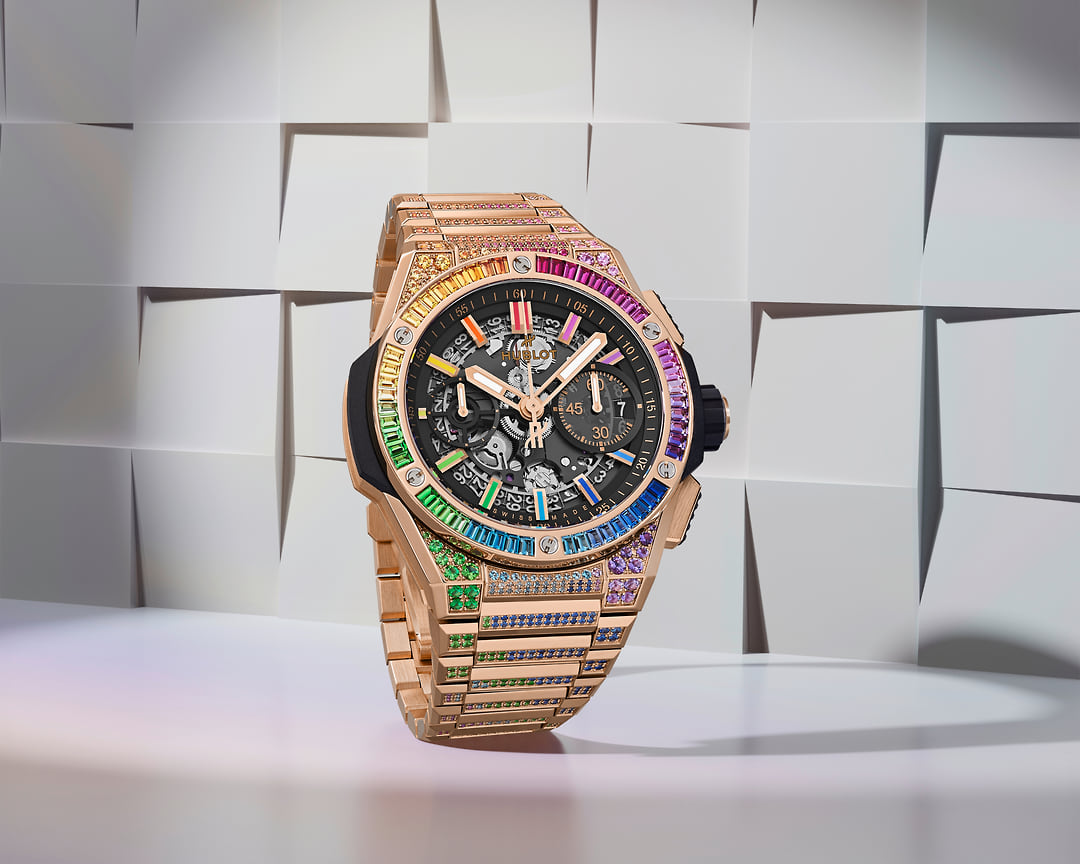 Часы Hublot Big Bang Unico Integrated King Gold Rainbow