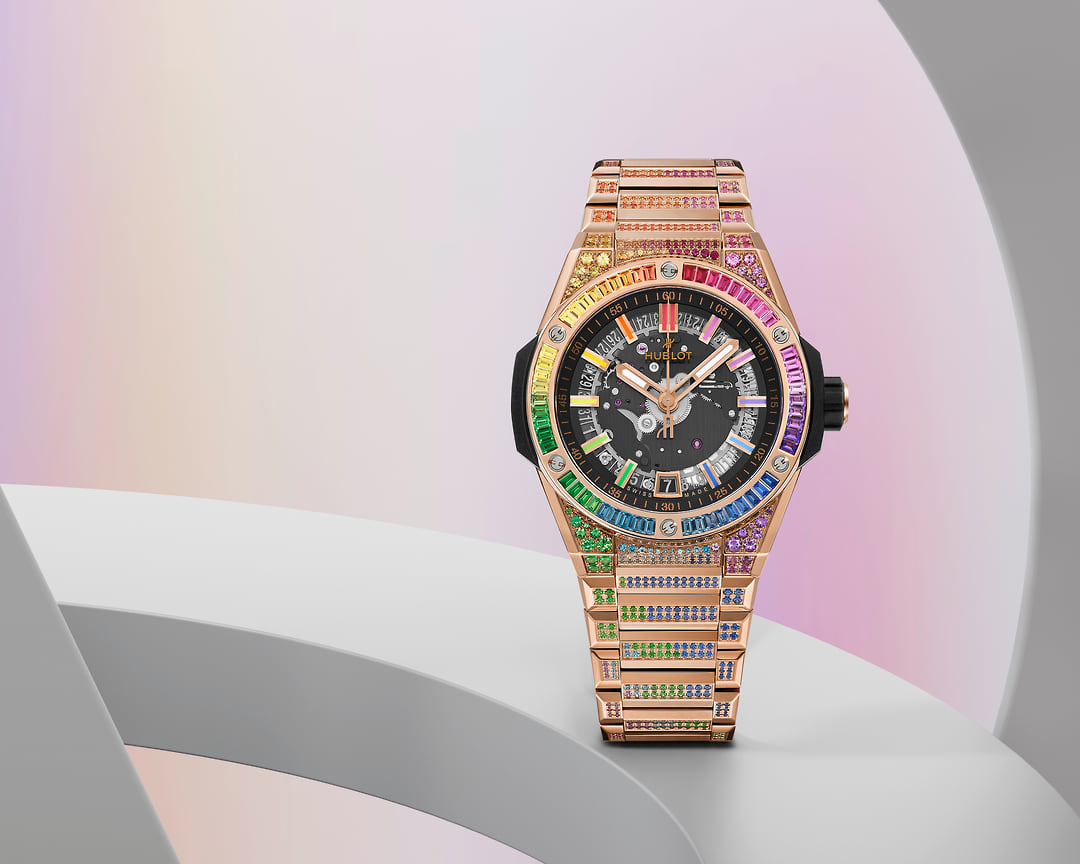 Часы Hublot Big Bang Integrated Time Only King Gold Rainbow
