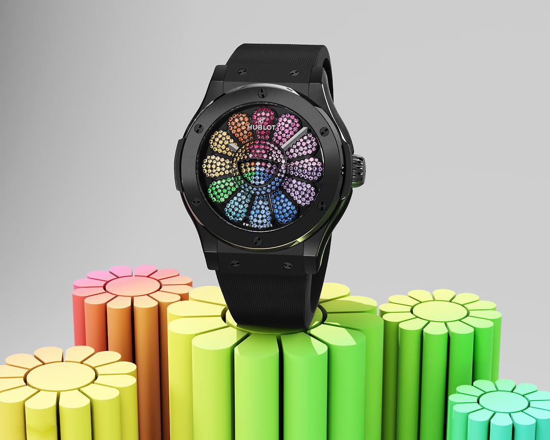 Часы Hublot Classic Fusion Takashi Murakami Black Ceramic Rainbow