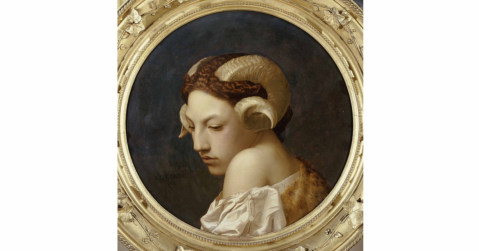 Жан-Леон Жером. «Женская голова, увенчанная рогами», 1853 год