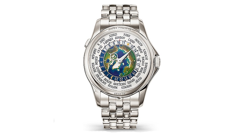 Часы World Time из стали, Patek Philippe
