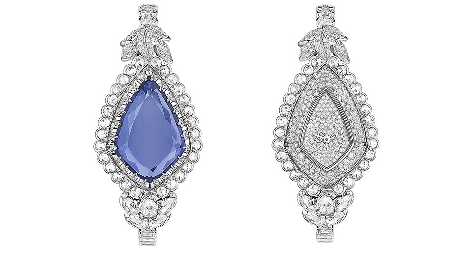 Часы с секретом Cachette, белое золото, танзанит, бриллианты, Dior Joaillerie