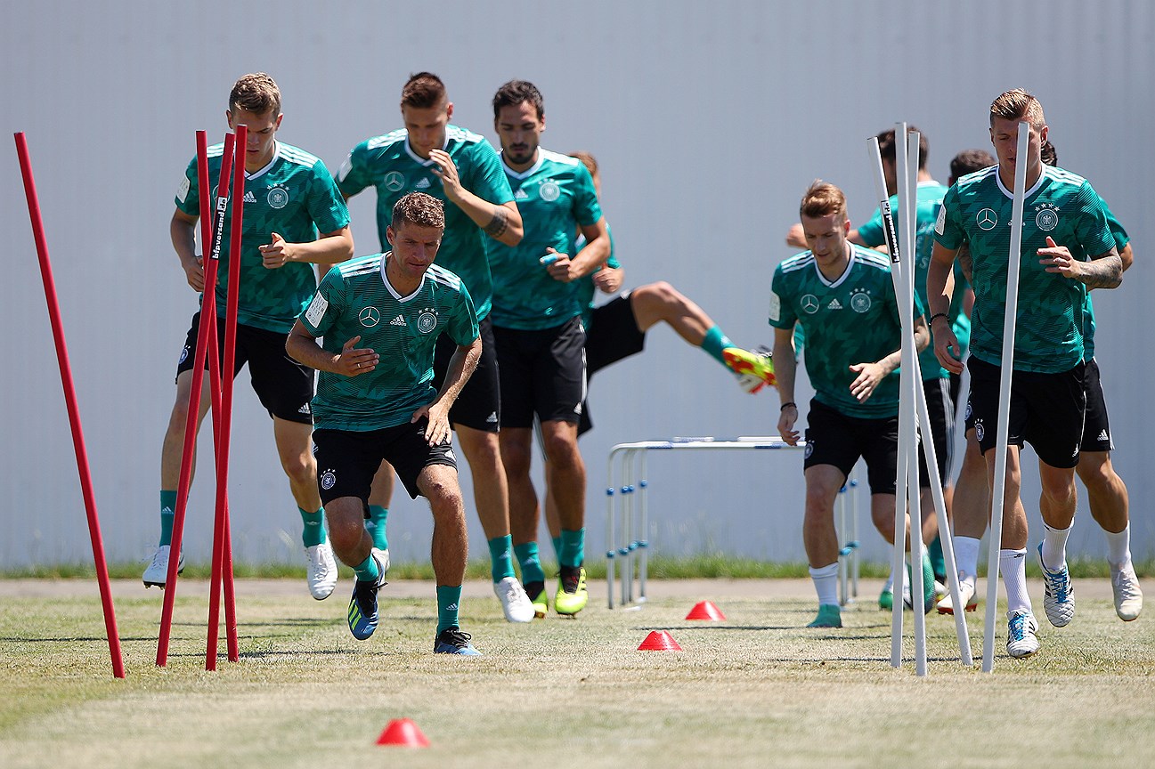 Soccer Football - World Cup - Germany Training - Sochi, Russia - June 20, 2018   Germany&#39;s Thomas Muller during training   