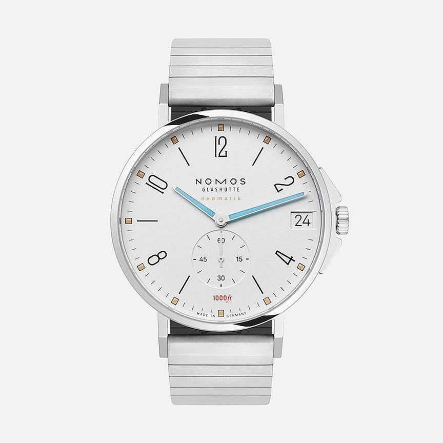 Nomos Glashutte, часы Tangente, 35 мм, сталь, механизм с автоматическим подзаводом