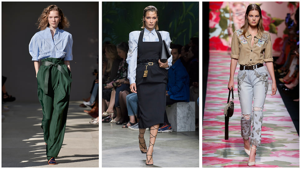 Salvatore Ferragamo, Versace, Blumarine, весна-лето 2020