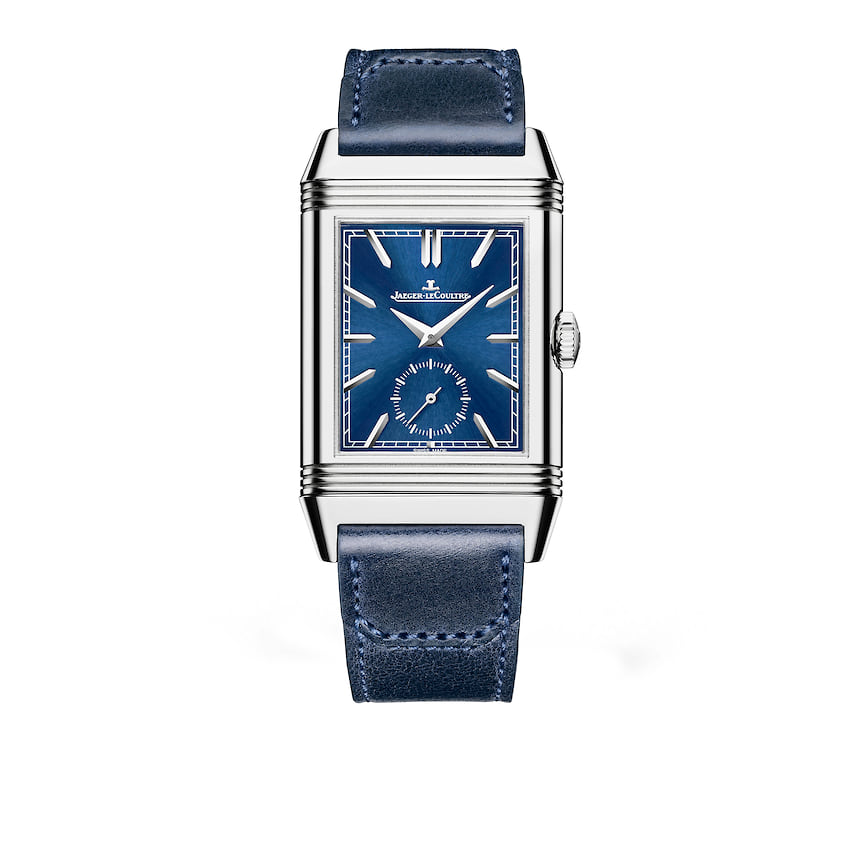 Jaeger-LeCoultre, часы Reverso Tribute Duoface, 47 x 28,3 мм, сталь, механизм с ручным подзаводом