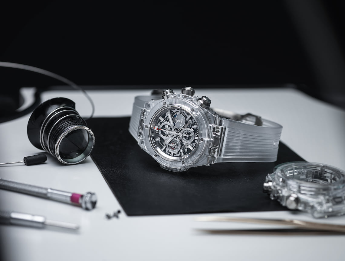 Процесс производства сапфировых часов Hublot