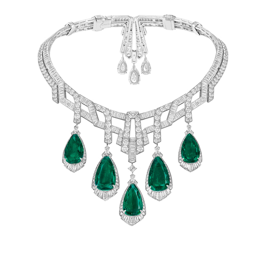 Van Cleef &amp; Arpels, колье Merveille d’Emeraudes, белое золото, изумруды, бриллианты