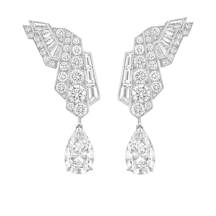 Van Cleef &amp; Arpels, серьги Merveille d’Emeraudes, белое золото, бриллианты