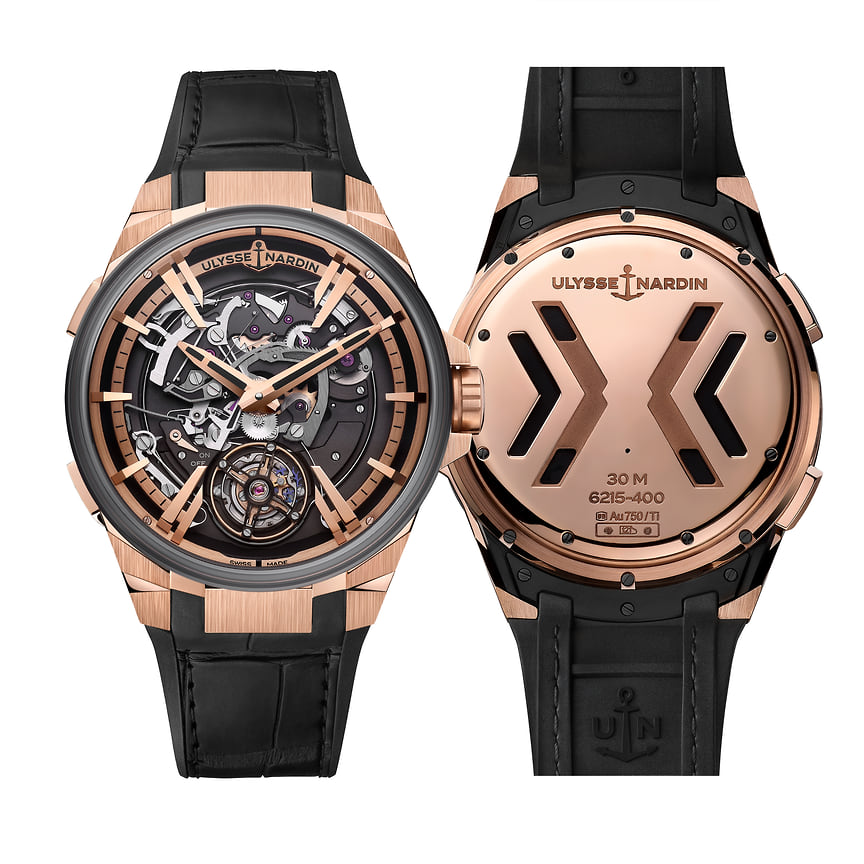 Ulysse Nardin, часы Blast Hourstriker, 45 мм, розовое золото, титан с покрытием DLC, механизм с автоматическим подзаводом