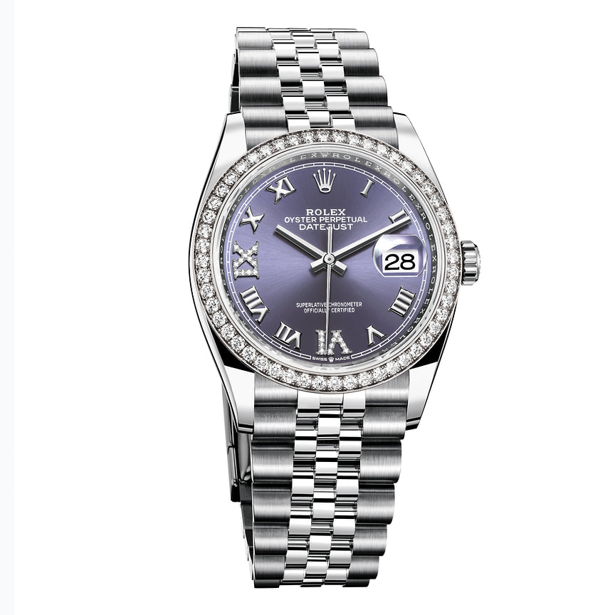 Rolex, часы Oyster Perpetual Datejust, белое золото, сталь, бриллианты