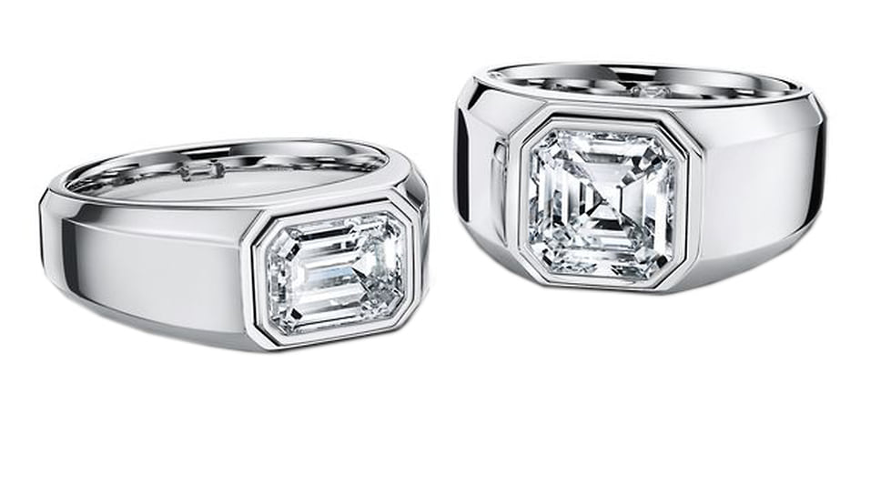 Tiffany &amp; Co., кольца The Charles Tiffany Setting, платина, бриллианты
