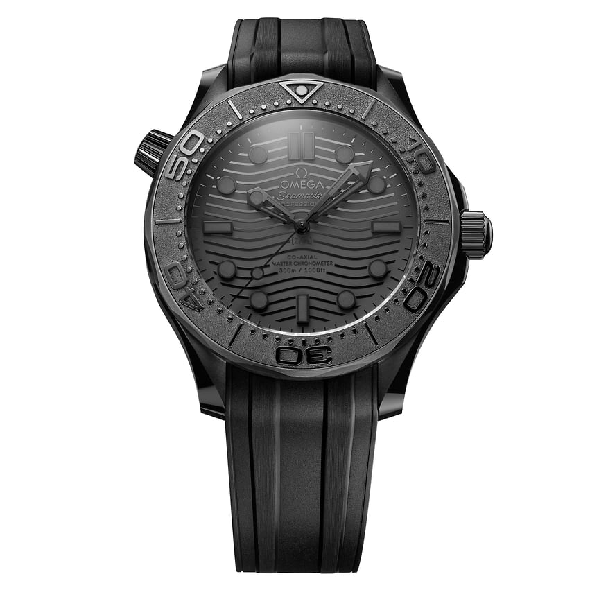 Omega, часы Seamaster Diver 300M Black Black, 43,5 мм, черная керамика, механизм с автоматическим подзаводом, водонепроницаемость 300 м