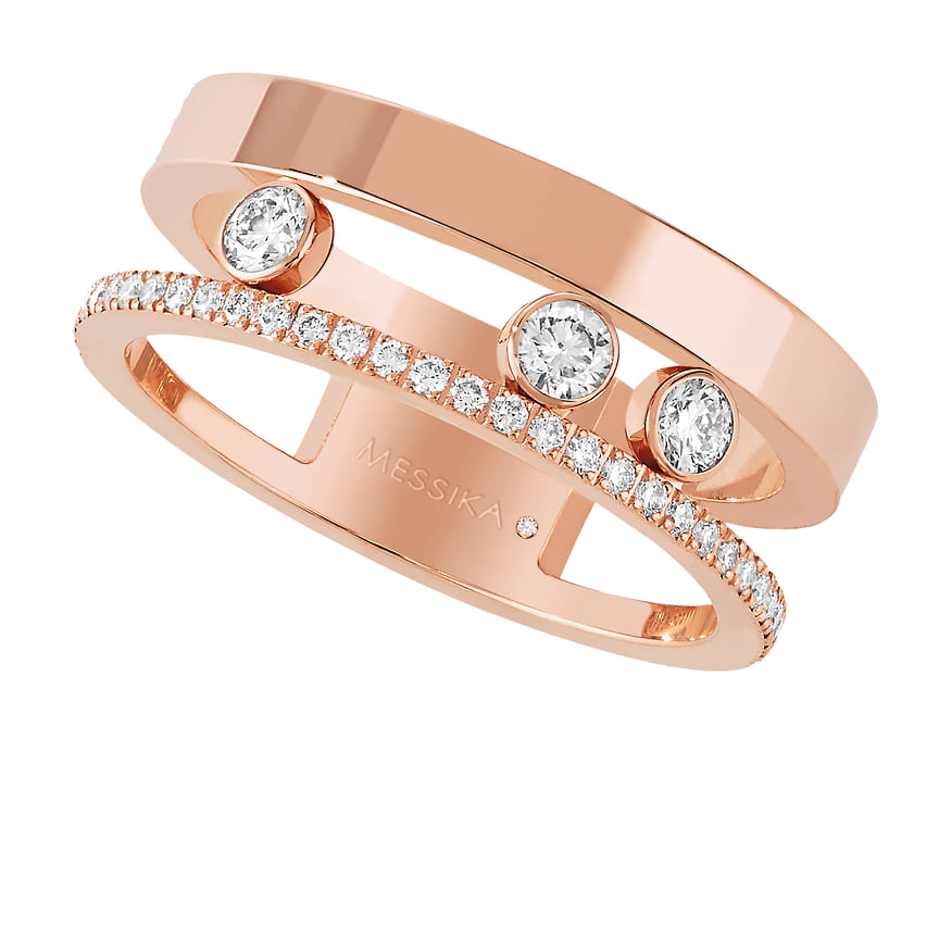 Messika, кольцо Romane, розовое золото, бриллианты