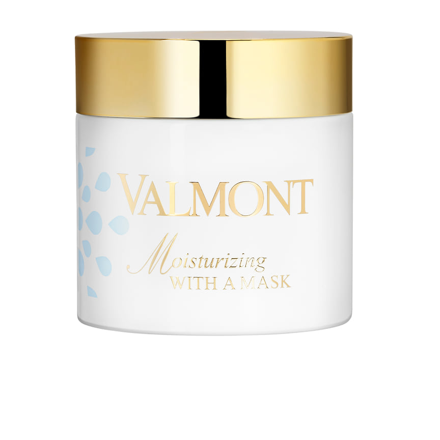 Valmont, увлажняющая маска Moisturizing With a Mask, лимитированный выпуск во флаконе 100 мл. Формула маски обогащена увлажняющим комплексом, экстрактом розы и маслом ши. Цена: 24 500 руб.