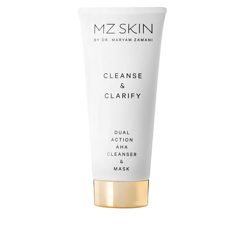 MZ Skin, увлажняющая, очищающая маска Cleanse &amp; Clarify Dual Action Aha Cleanser &amp; Mask с омолаживающим эффектом.