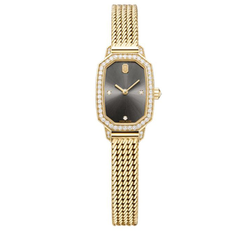 Harry Winston, часы Emerald, 17,7 x 24 мм, желтое золото, бриллианты, кварцевый механизм