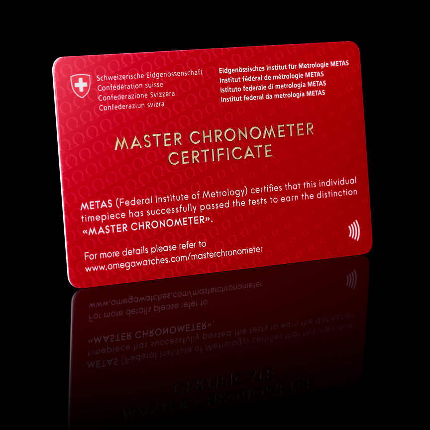 Сертификат Master Chronometer швейцарского Федерального института метрологии METAS.