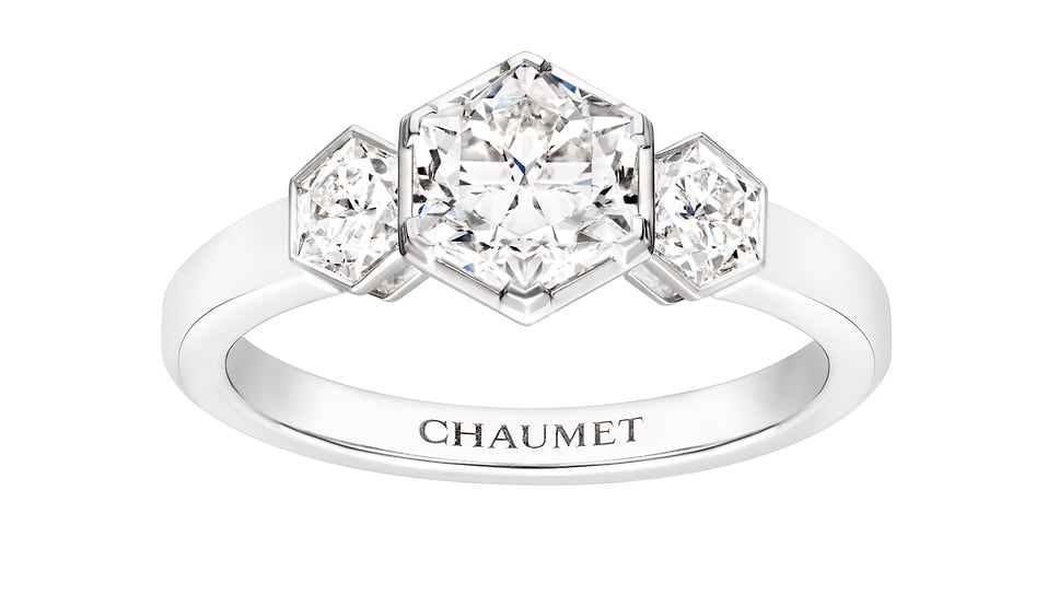 Chaumet, кольцо Bee My Love, белое золото, бриллианты