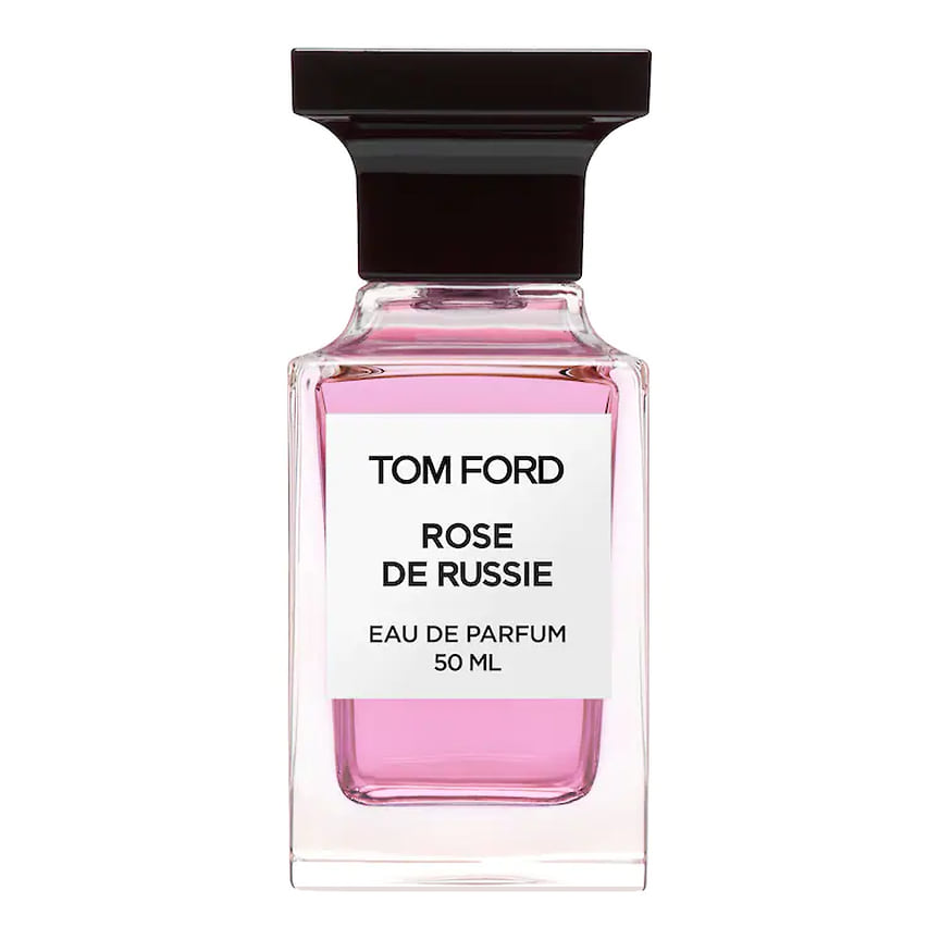 Tom Ford, туалетная вода Rose de Russie. Ноты: масло белого перца, роза, дерево и кожа.
