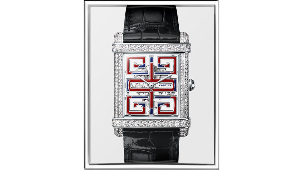 Часы Cartier Prive Tank Chinoise Skeleton