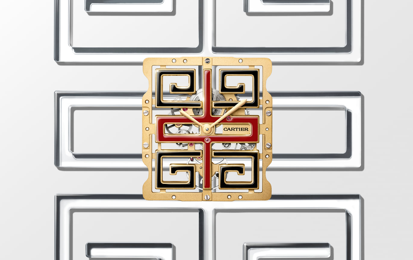 Механизм часов Cartier Prive Tank Chinoise Skeleton