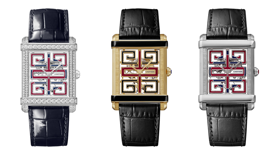 Часы Cartier Prive Tank Chinoise Skeleton