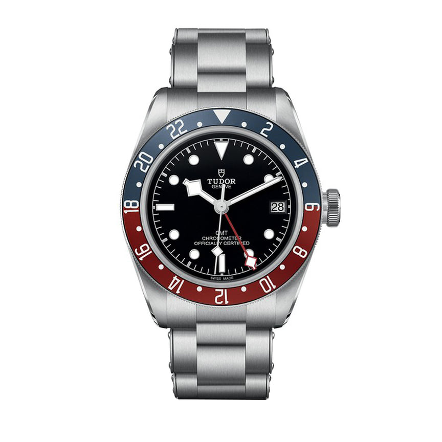 Мужские часы Tudor Black Bay GMT, функция второго часового пояса, указатель даты, корпус – сталь, 41 мм, водонепроницаемый до 200 м, механизм – мануфактурный автоматический с сертификатом хронометра, запас хода – 70 часов