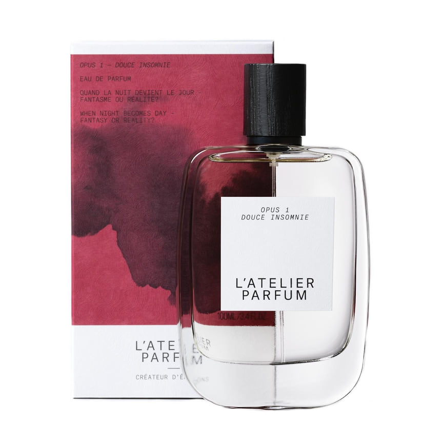 L’Atelier Parfum, парфюмерная вода Douce Insomnie. Ноты: цветок апельсина, гелиотроп, розовый перец, капучино, жасмин, ирис, ваниль и сандал