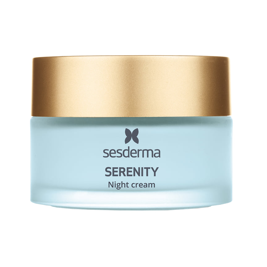 Sesderma Serenity, ночной крем для лица с мелатонином, пептидами, гиалуроновой кислотой и витаминами.