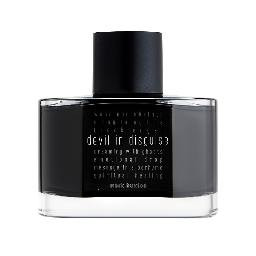 Mark Buxton, духи Devil In Disquise. Ноты: листья ревеня, магнолия, нероли, имбирь, пачули, ветивер, мускус.