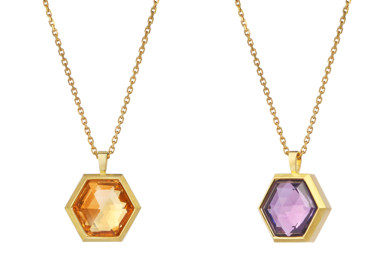 Подвеска Falconnier с аметистом и цитрином Epic Jewellery