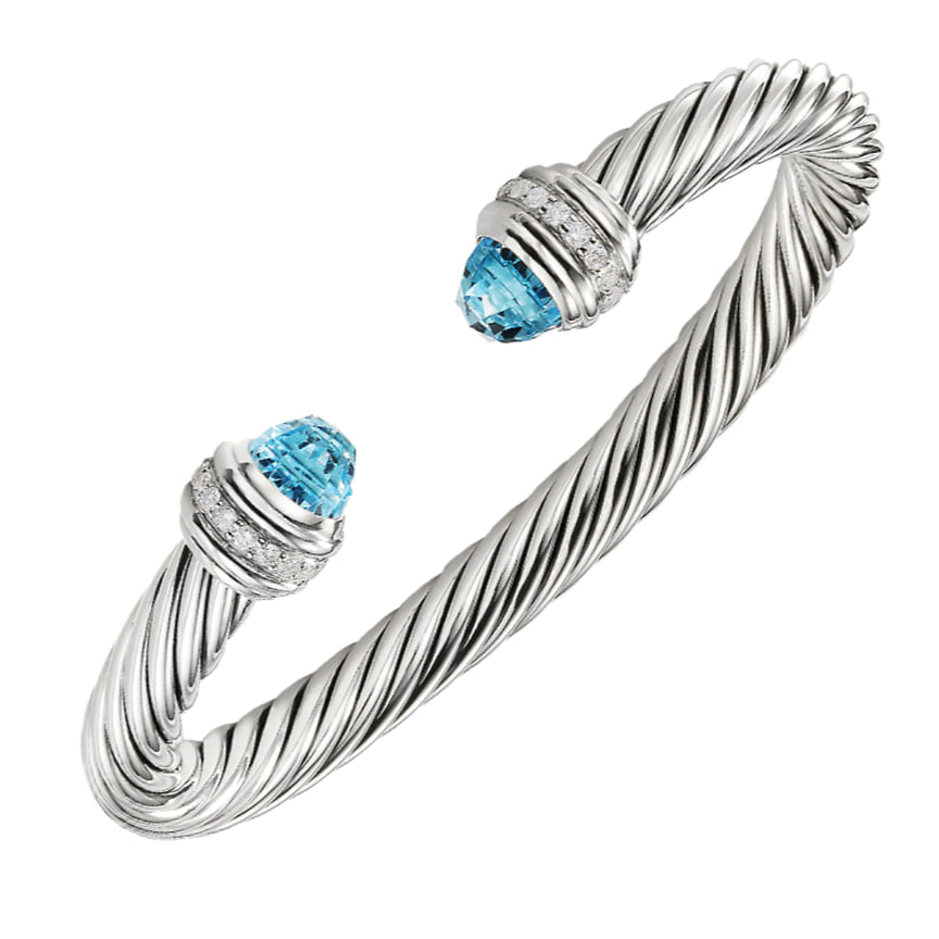 David Yurman, браслет, серебро, топазы, бриллианты, 240 000 руб., Mercury