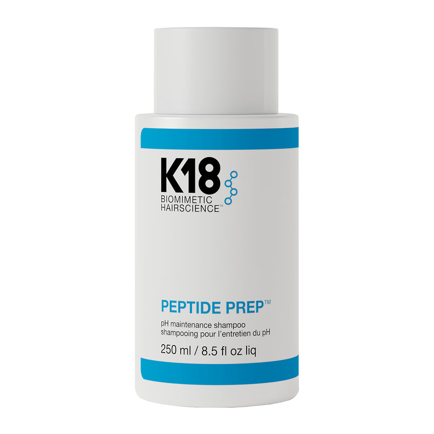 K18, шампунь Peptide Prep pH Баланс для ежедневного применения: очищает и поддерживает гидролипидный баланс, нормализует работу сальных желез.