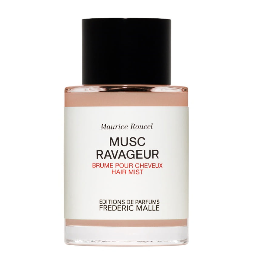 Frederic Malle, дымка для волос Musc Ravageur. Ноты: бергамот, ваниль, мандарин, лаванда, мускус, амбра, сандаловое дерево.