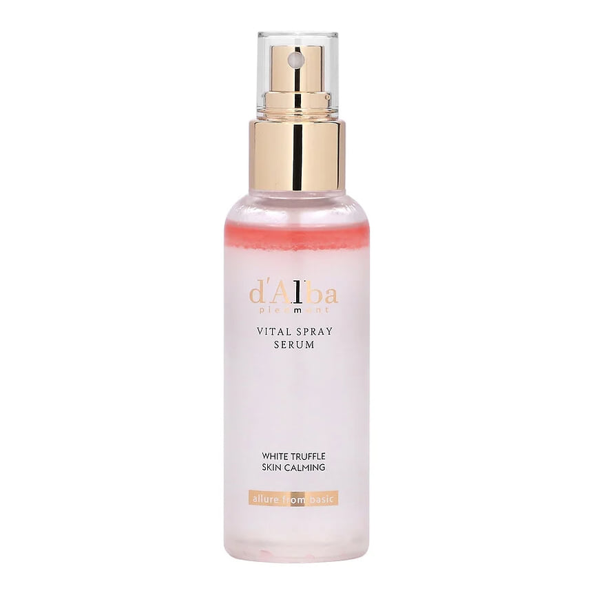 D&#39;Alba, успокаивающая спрей-сыворотка для лица White Truffle Vital Spray Serum: увлажняет, питает кожу, выравнивая ее тон. В составе: итальянский белый трюфель, экстракт сакуры