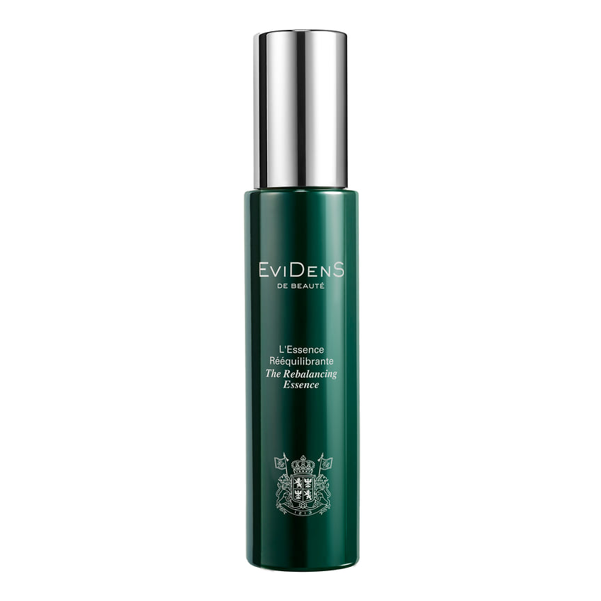 Evidens de Beaute, восстанавливающая балансирующая эссенция – спрей The Rebalancing Essence: успокаивает проблемную кожу, смягчает и освежает. В составе: энзимы, коллаген, ферментированный саке
