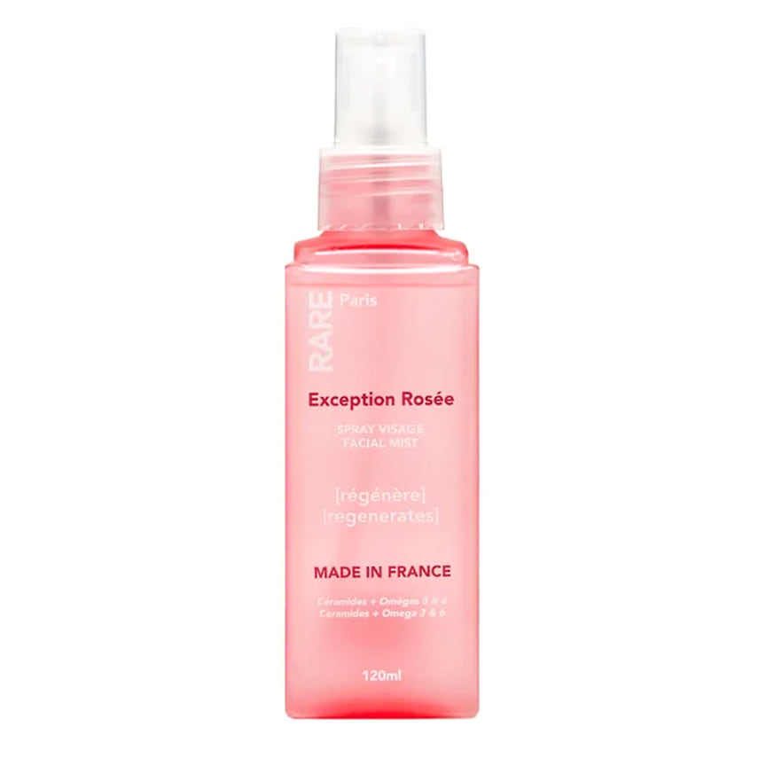 Rare Paris, восстанавливающий тоник-мист Regenerating Facial Mist Exception Rosee: освежает кожу, восстанавливает гидролипидную мантию. В составе: церамиды, Омега 3 и 6, розовая вода