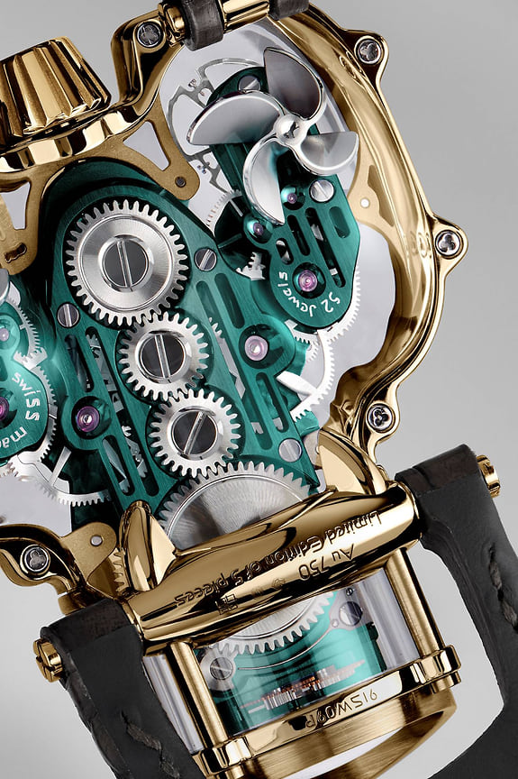 Внутренняя сторона часов  MB&amp;F Horological Machine №9 Sapphire Vision