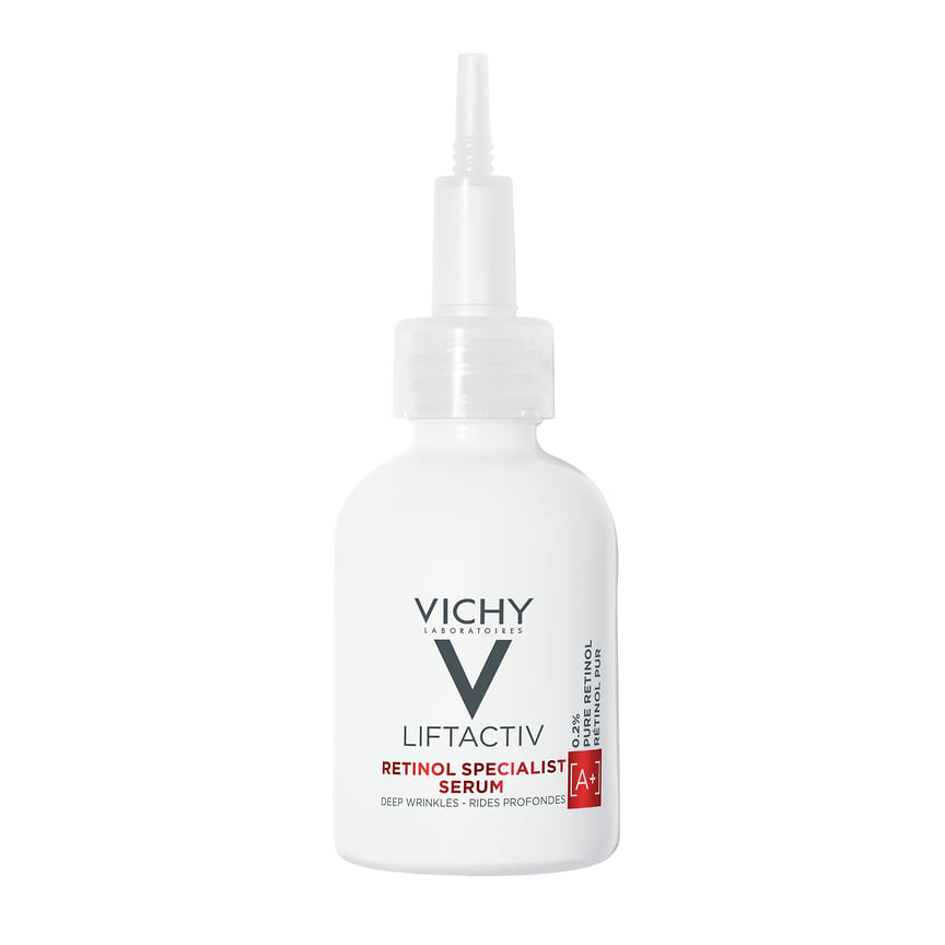 Vichy, сыворотка для коррекции глубоких морщин Liftactiv Retinol Specialist. В составе: ретинол и пробиотики.