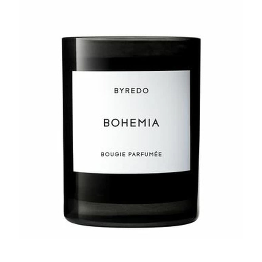 Byredo, ароматическая свеча Bohemia из натурального соевого воска. Ноты: ром, герань, розмарин, сандал.