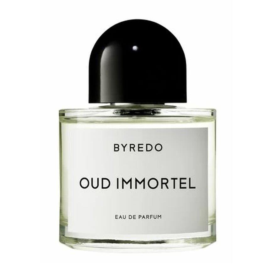 Byredo, туалетная вода Oud Immortel. Ноты: масло дерева уд, кардамон, ладан, папирус, пачули, бразильское розовое дерево, мох, листья табака