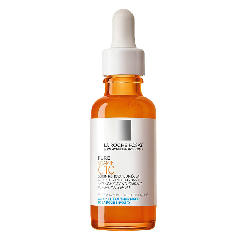 La Roche-Posay, антиоксидатная сыворотка для обновления кожи Vitamin C10 Serum: придает коже сияние, сокращает морщины. Подходит для чувствительной кожи