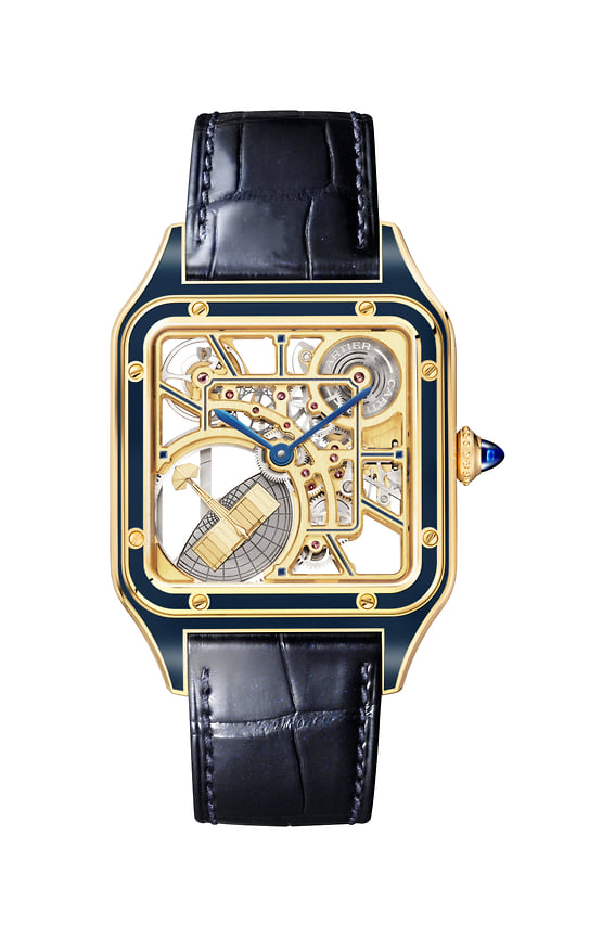 Часы Santos-Dumont Skeleton Micro-Rotor, Cartier