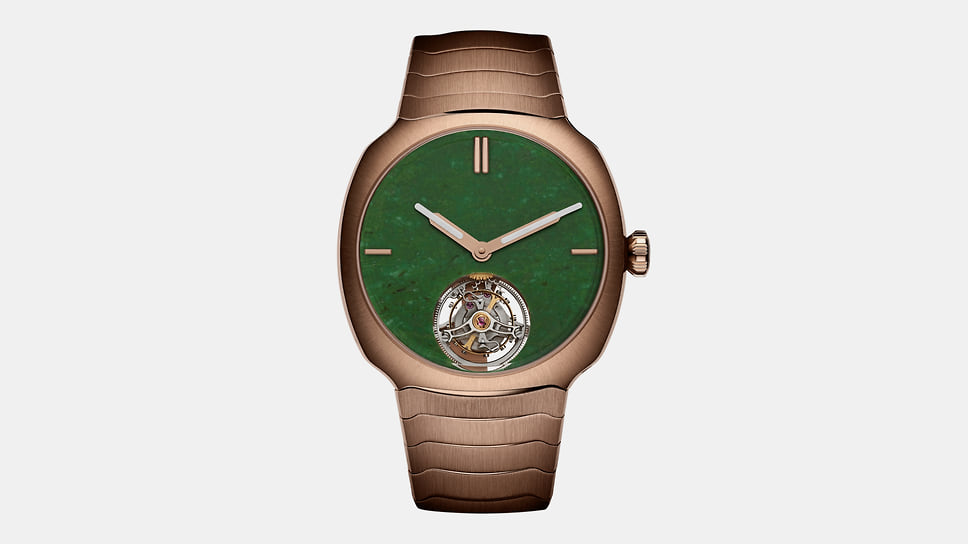 Часы Streamliner Tourbillon Wyoming Jade новичка списка H.Moser &amp; Cie 