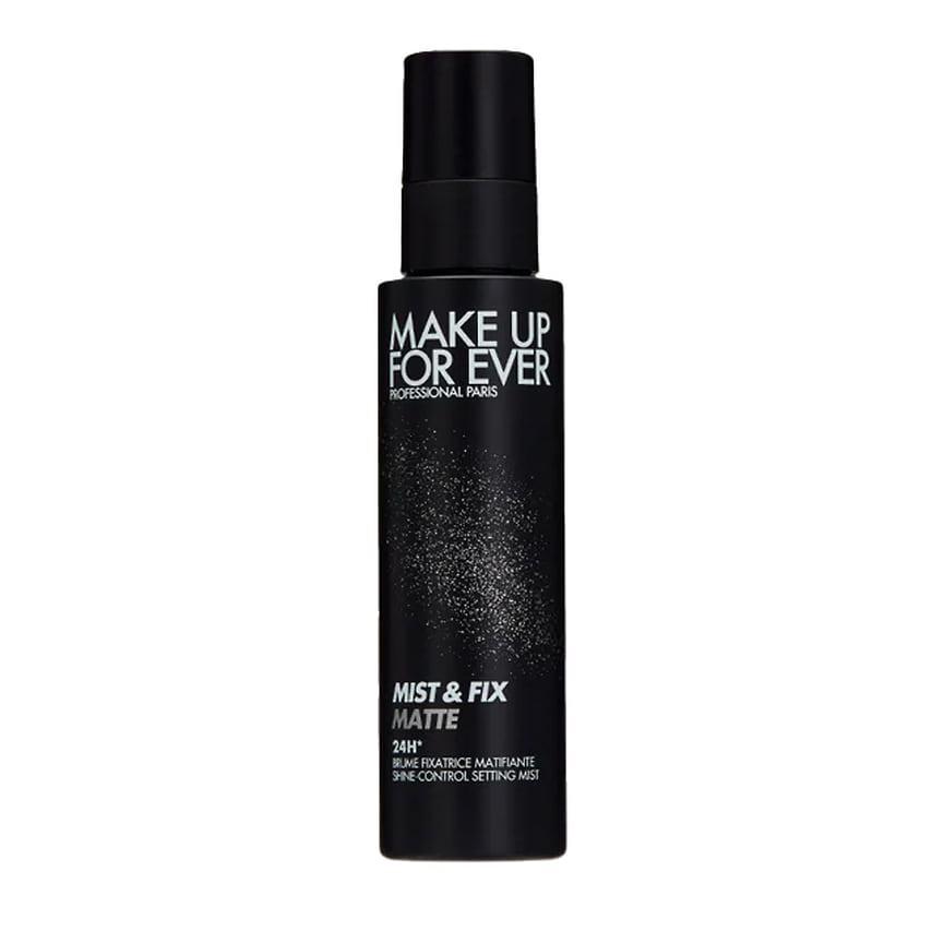 Make Up For Ever, матирующий, фиксирующий спрей Mist &amp; Fix matt: выравнивает, закрепляет и освежает макияж. На 93% состоит из натуральных ингредиентов, его упаковка является перерабатываемой