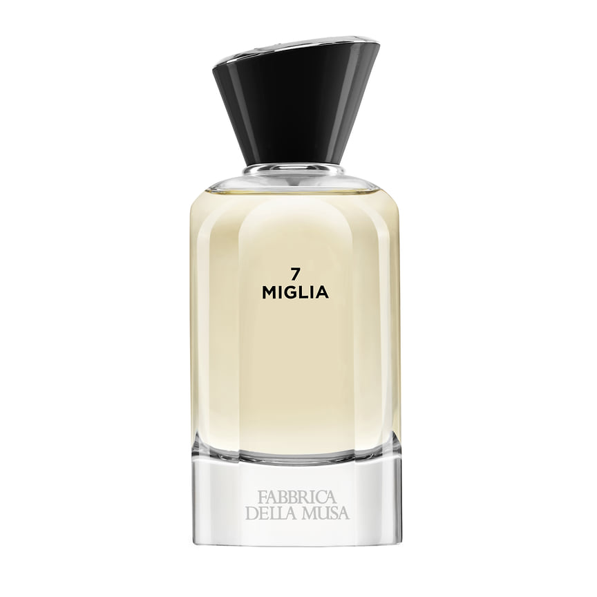 Fabbrica Della Musa, парфюмерная вода для мужчин 7 Miglia. Ноты: калабрийский бергамот, апельсин, нероли, белые цветы, цветок апельсина, жасмин, дубовый мох, гваяк, вирджинский кедр, пачули, бобы тонка