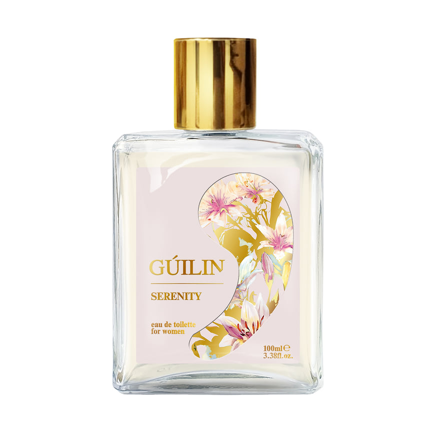 Guilin, парфюмерная вода для женщин Serenity. Ноты: груша, мандарин, бергамот, цветок апельсина, нероли, жасмин самбак, ваниль, белый мускус, амбра