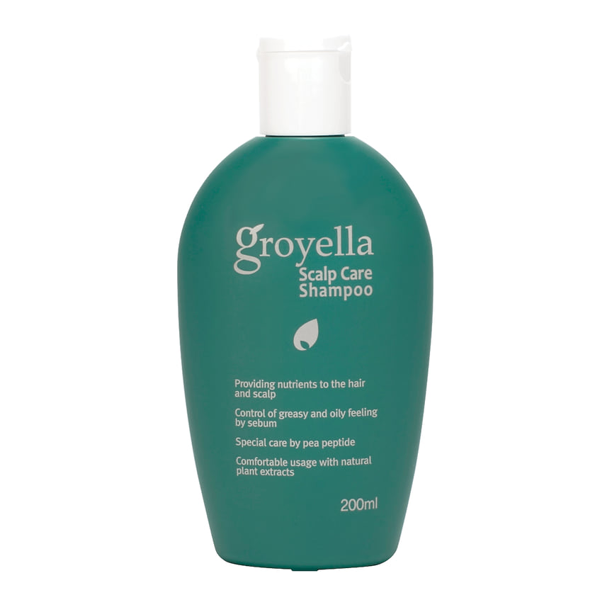 Groyella, шампунь для мужчин Scalp Care Shampoo, укрепляющий корни волос и препятствующий их выпадению. В составе: экстракт корня корейской малины, масло ши, пантенол, мята, эвкалипт.(В бьюте-боксе 82Box из Южной Кореи)